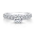 18k White Gold Prong Set Round Diamond Engagement Ring