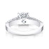 14k White Gold Prong and Bezel Set Round Diamond Engagement Ring