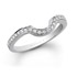 14k White Gold Three Stone Classic Diamond Bridal Ring Set