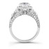 18k White Gold Diamond Halo Engagement Ring