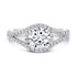 18k White Gold Split Shank Halo Diamond Engagement Ring