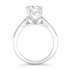 18k White Gold Prong and Channel Round Diamond Engagement Ring