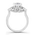 14k White Gold Three Stone Pear Shaped Diamond Bridal Ring Set
