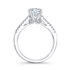 18k White Gold Prong and Channel White Diamond Engagement Ring