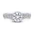 18k White Gold Prong and Channel Set White Diamond Engagement Ring