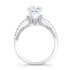 14k White Gold Prong and Bezel Round Diamond Engagement Ring