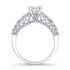 14k White Gold Prong Bezel Set White Diamond Engagement Ring