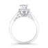 14k White Gold Halo Diamond Engagement Ring