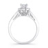 18k White Gold Vintage Diamond Halo Engagement Ring