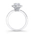 14k White Gold Star Halo White Diamond Engagement Ring